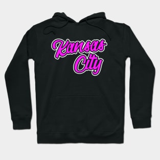 Vintage Kansas City Pink Script For KCMO Locals Hoodie